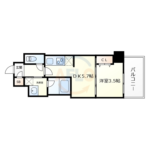 アヴェニール中崎　扇町小学校区の間取り|アヴェニール中崎　間取り