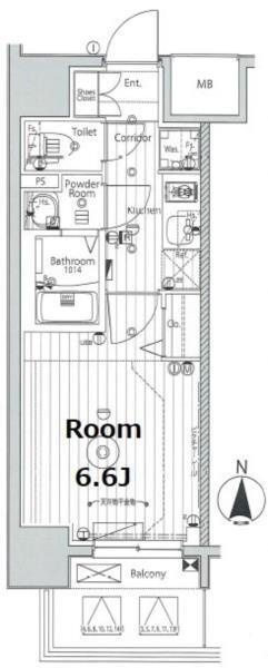 名古屋市中村区名駅南３丁目の賃貸マンションの間取り