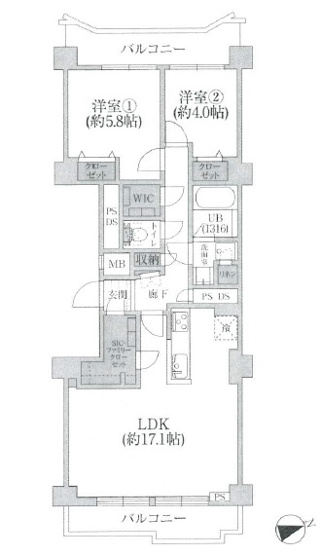 【間取り】 | 目黒グレースマンション