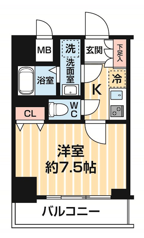 HY's Stage Brillant の間取り|間取りです。