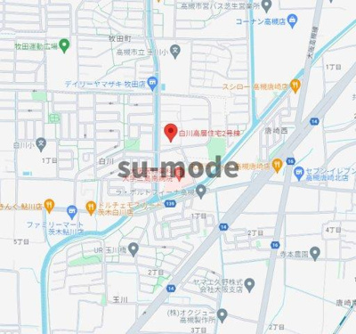【地図】 | 白川高層住宅4号棟