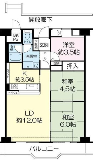 【間取り】 | 白川高層住宅4号棟