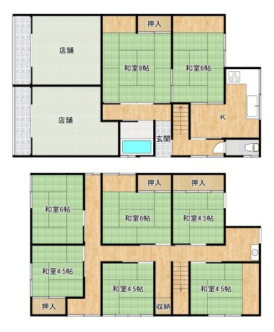 売店舗付住宅　学校町