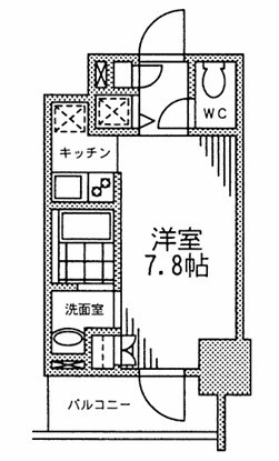カスタリア門前仲町Ⅱの間取り