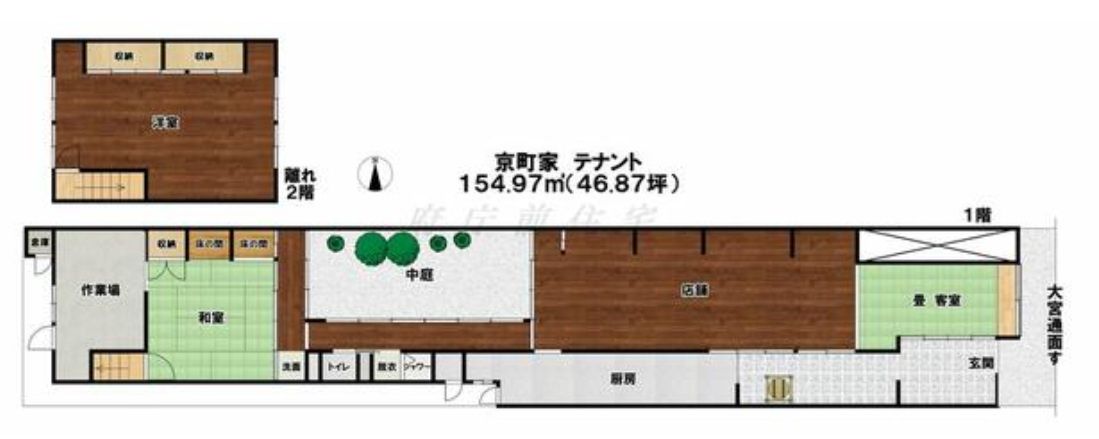 石薬師町貸店舗事務所の間取り