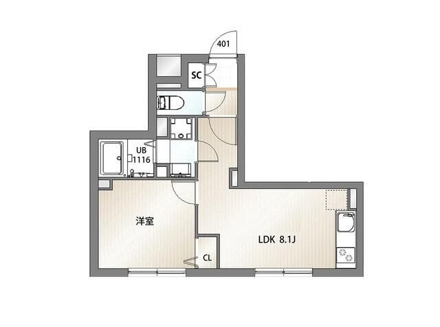 エルファーロ三軒茶屋の間取り|間取りです。