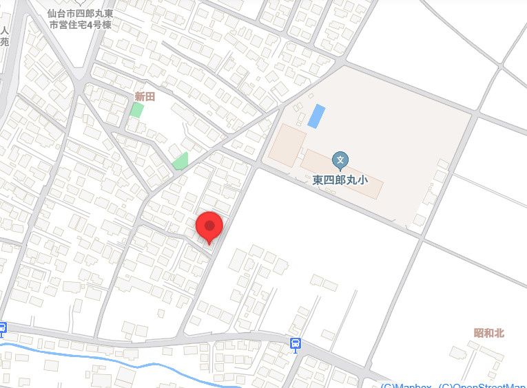 太白区四郎丸字昭和北土地の地図|仙台市立東四郎丸小学校徒歩3分（約170ｍ）