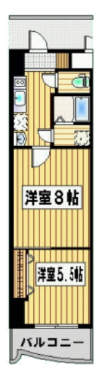 ロイヤル渡辺通154の間取り|使いやすい間取りです。