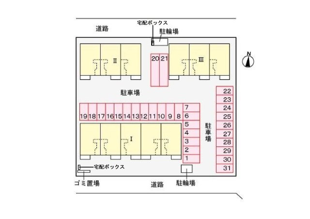 ラ・グラシューズⅢの駐車場|駐車場