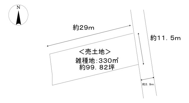 丸亀市土器町西８丁目　売り土地約100坪の土地図