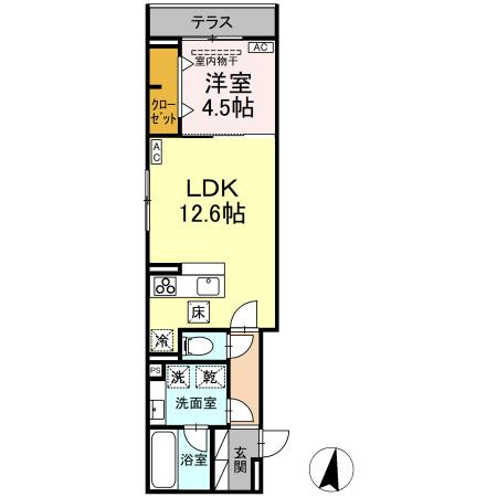 【間取り】 | D-ROOMみなみ野ヒルズA(ディールームミナミノヒルズエー)