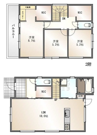 大久保町高丘2丁目の間取り