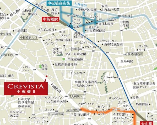 クレヴィスタ中板橋Ⅱの地図