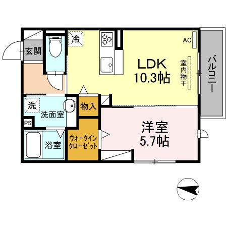 ＧＲＡＮＤ　Ｄ－ｒｏｏｍ京町の間取り