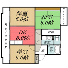 【間取り】 | クレセントフジ　A