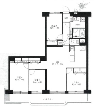 【間取り】 | 日商岩井府中マンション