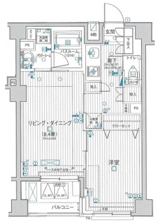 【間取り】 | 日神デュオステージ押上 | 間取りです。