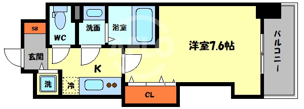 Luxe玉造Ⅱの間取り|Luxe玉造II　間取り