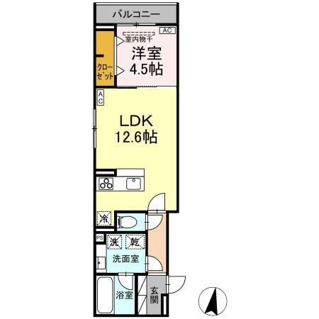 【間取り】 | D-ROOMみなみ野ヒルズA(ディールームミナミノヒルズエー)