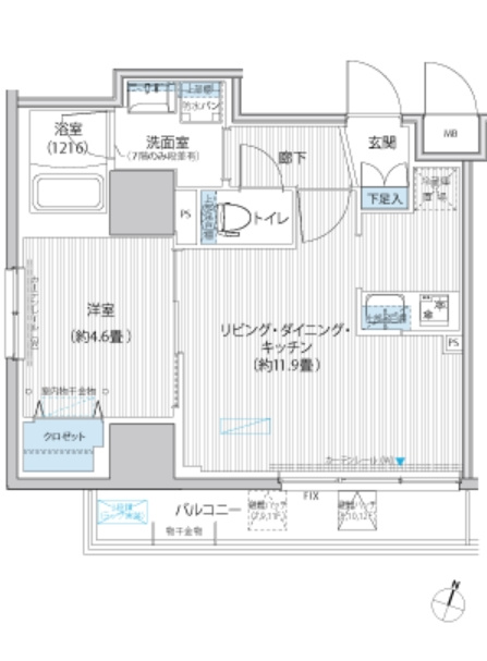 グランフォークス神田イーストタワーの間取り