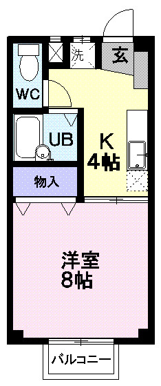 オランダ村　Ｇ棟の間取り|間取図