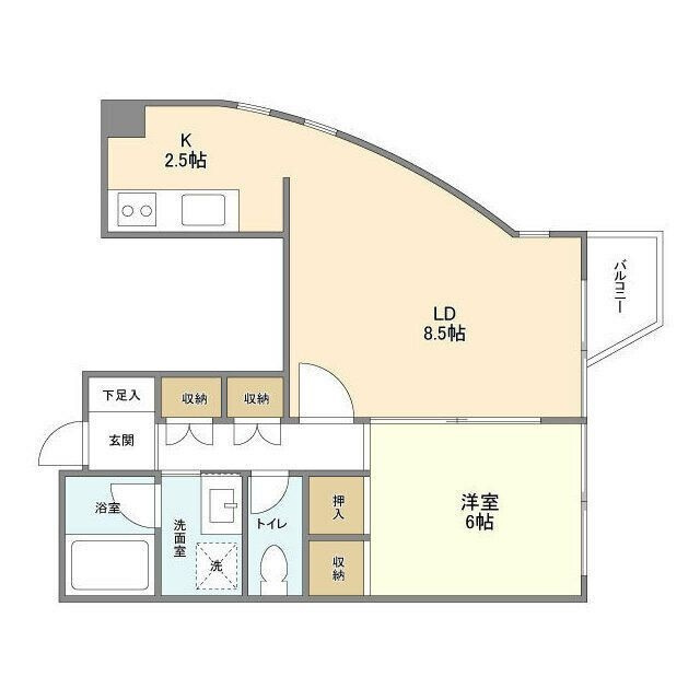 キークハイムアキタの間取り|間取りです。