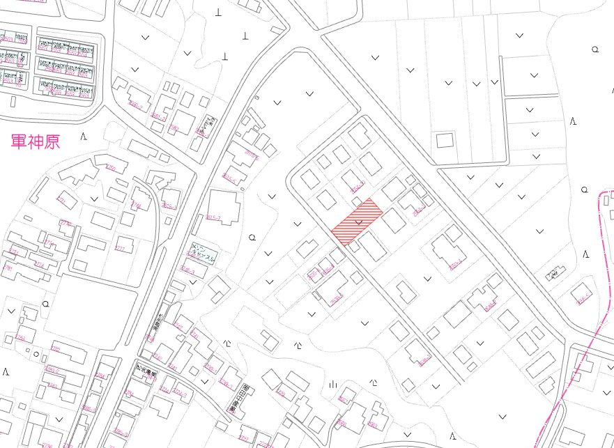 都城市高城町穂満坊の売地の土地図