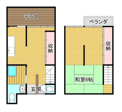 七条西洞院貸家の間取り