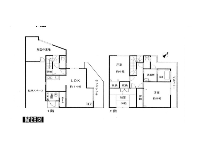 【間取り】 | 又野中古戸建 | 3つの居室とゆとりあるLDKを備えた3LDKの中古戸建。家族が集まるリビングと個室のバランスがよい間取りです。街並みに映える洗練された外観と、機能美を備えた内装が魅力の住まいです。現地見学も承ります。