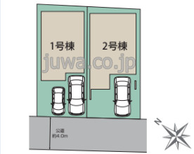【新築分譲住宅】三芳町藤久保の区画図
