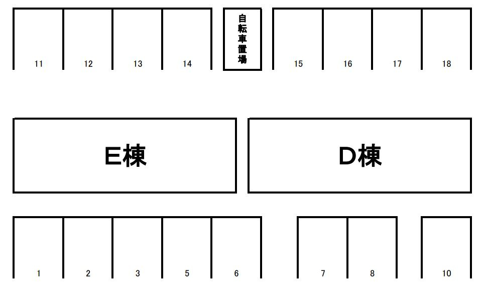 シャンポールながせＥ棟の区画図