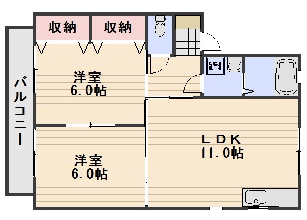 シャンポールながせＥ棟の間取り