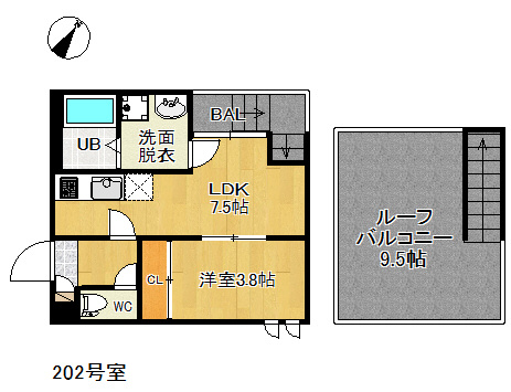 【間取り】 | GRANDTIC香椎MH