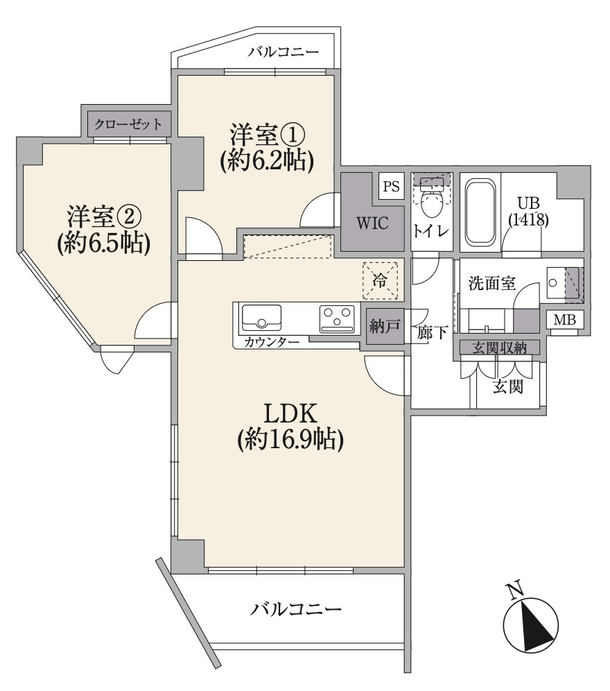 藤和小日向ホームズの間取り