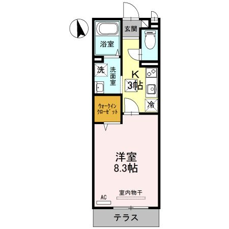 スタシオン東野・アクシス　Ａ棟の間取り