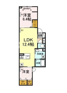 【間取り】 | ラリュール清川A | 間取りです。