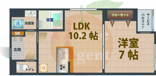 【間取り】 | Residence　koenji　Square | 1LDKのお部屋です。