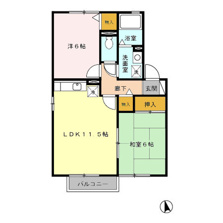 サンライズ稲富の間取り
