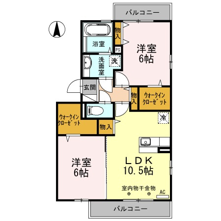 【間取り】 | ボナール・Ｋ