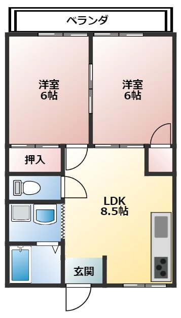 ハイツマルコーⅡの間取り