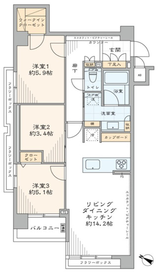 【間取り】 | チサンマンション千石