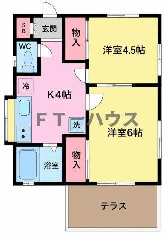 興松貸家の間取り