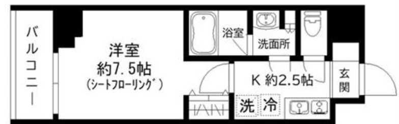 GRAND三軒茶屋WEST　築浅　駅近　ネット無料　ペット相談可の間取り