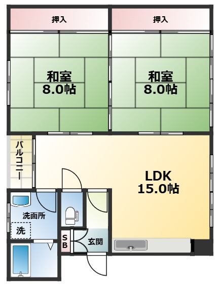 ハイムモリグチの間取り