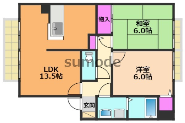 ウィンディア五百住 A棟の間取り