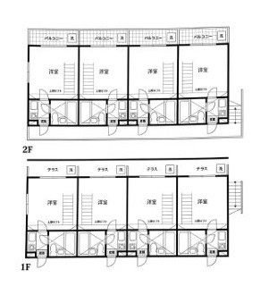 松戸市樋野口の一棟アパートの間取り