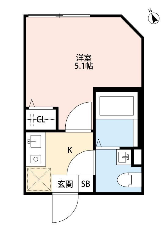 T.A北区上中里3丁目A棟(ティーエーキタクカミナカザトサンチョウメエー)の間取り