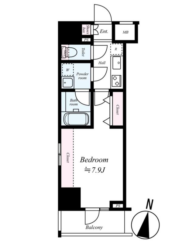 板橋区仲宿の賃貸マンションの間取り