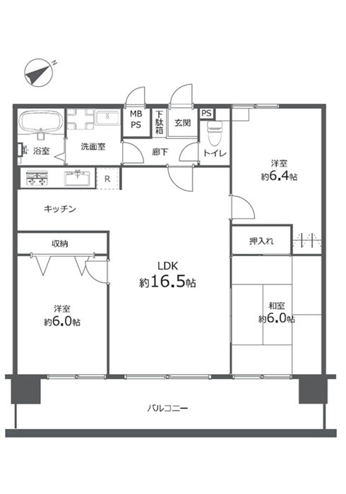 カルム宮島口の間取り