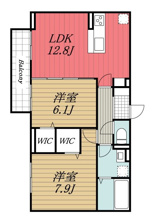 【間取り】 | コンフォール古市場　ANNEX